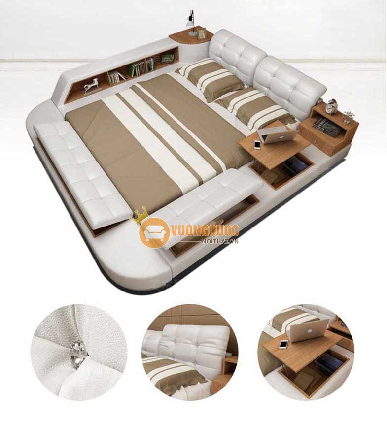 Giường ngủ gỗ đa năng tiện lợi YFC Y009-1
